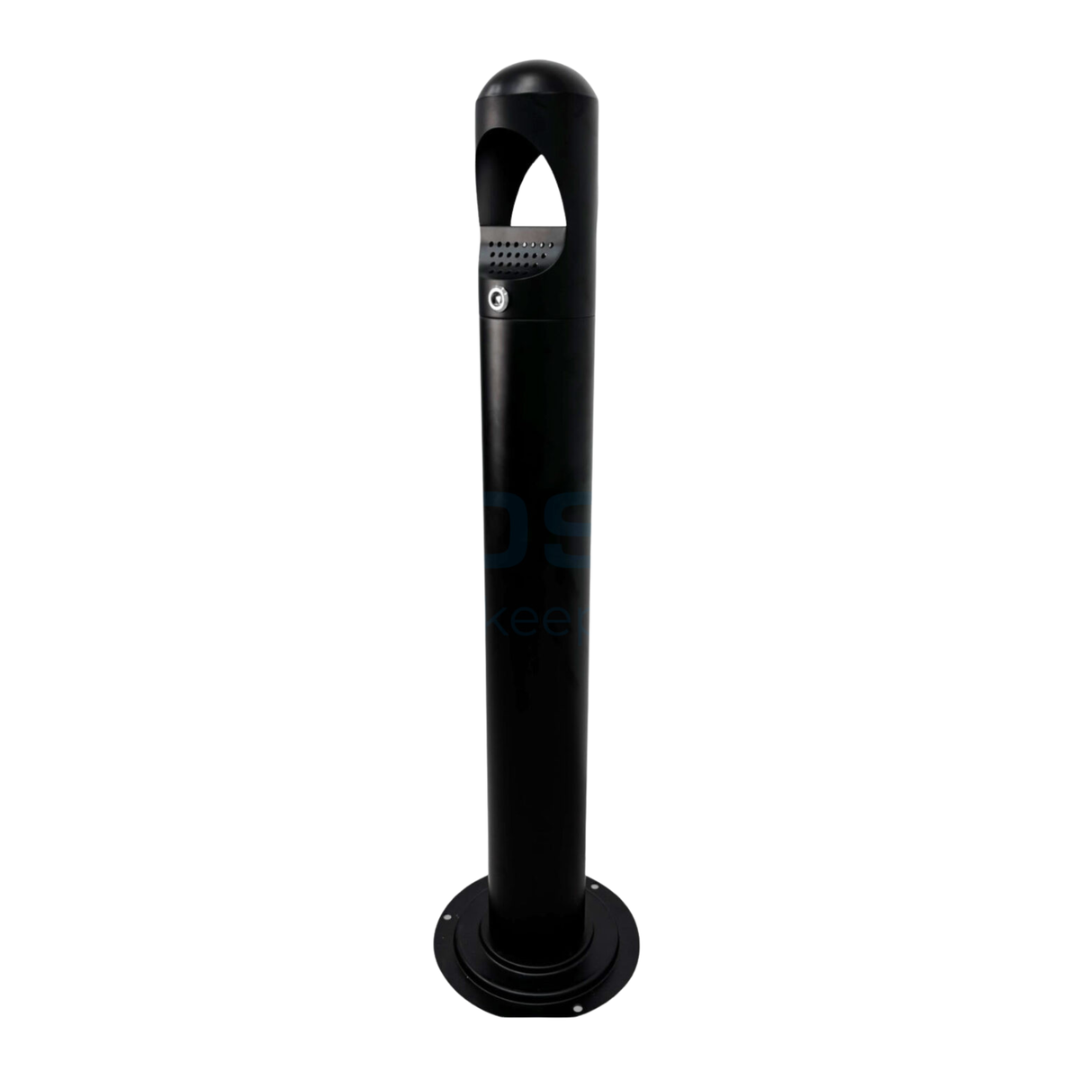 MaxBin Stainless Steel Smoke Receptacle Bin | Floor Standing Ash Bin Black