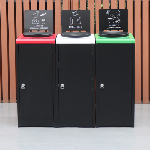 3 Compartment Indoor Recycling Bin – Stainless Steel Waste Sorting Bin for Offices, Malls & Public Spaces