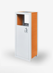 48L Outdoor Wooden Trash Bin (MAX - HG189) – Galvanized Steel Frame with WPC Panels, Street & Park Waste Bin - MaxBin