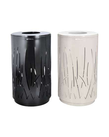 57 L Stainless Steel Perforated Outdoor Bin (MAX - HK310) — Public Mesh Dustbin - MaxBin