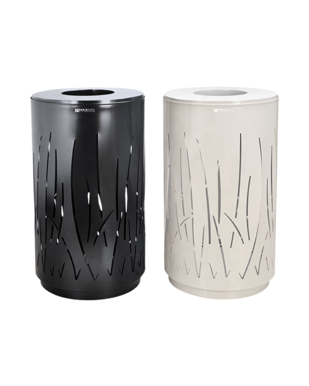 57 L Stainless Steel Perforated Outdoor Bin (MAX - HK310) — Public Mesh Dustbin - MaxBin