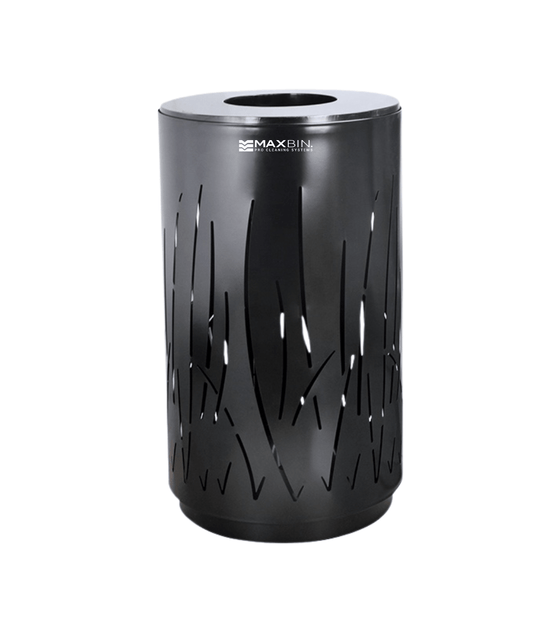 57 L Stainless Steel Perforated Outdoor Bin (MAX - HK310) — Public Mesh Dustbin - MaxBin