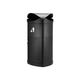 Modern Outdoor Steel Waste Bin 55L – Powder Coated Commercial Lobby Bin Black