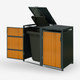 240L Outdoor Waste Bin Enclosure | Commercial Steel Garbage Storage Unit (Lockable, Weather-Resistant)