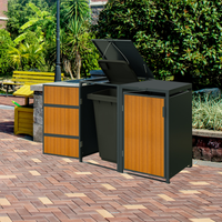 240L Outdoor Waste Bin Enclosure | Commercial Steel Garbage Storage Unit (Lockable, Weather-Resistant)