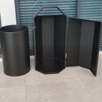 99L Commercial Steel Waste Bin | Heavy-Duty Indoor & Outdoor Rubbish Bin (Matte Black)