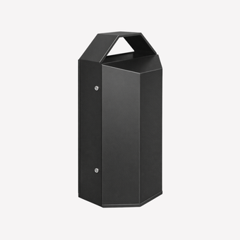 compare product 99L Commercial Steel Waste Bin | Heavy-Duty Indoor & Outdoor Rubbish Bin (Matte Black)