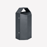 99L Commercial Steel Waste Bin | Heavy-Duty Indoor & Outdoor Rubbish Bin (Matte Black)