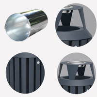 45L Outdoor Steel Ashtray Bin | Heavy-Duty Street & Park Waste Station (Lockable, Powder-Coated)