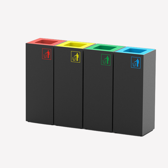 compare product 15L Modular Recycling Bin Station | Commercial Colour-Coded Waste System (Indoor Public Spaces)
