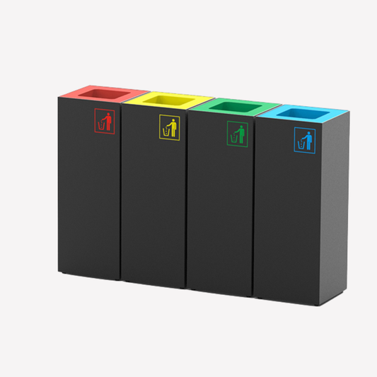 15L Modular Recycling Bin Station | Commercial Colour-Coded Waste System (Indoor Public Spaces)