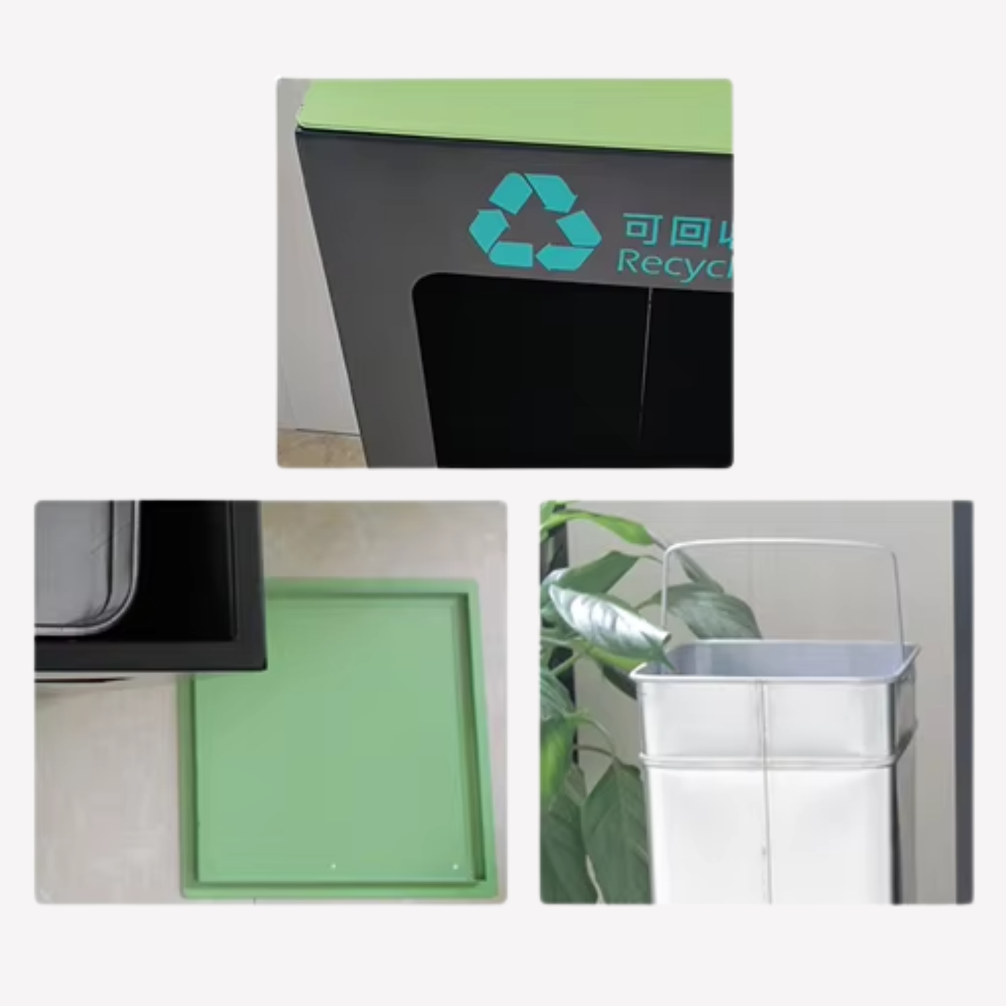 15L Modular Recycling Bin Station | Commercial Colour-Coded Waste System (Indoor Public Spaces)