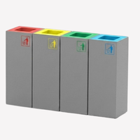 15L Modular Recycling Bin Station | Commercial Colour-Coded Waste System (Indoor Public Spaces)