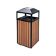 40L Outdoor WPC Trash Bin | Modern Park & Public Space Waste Station