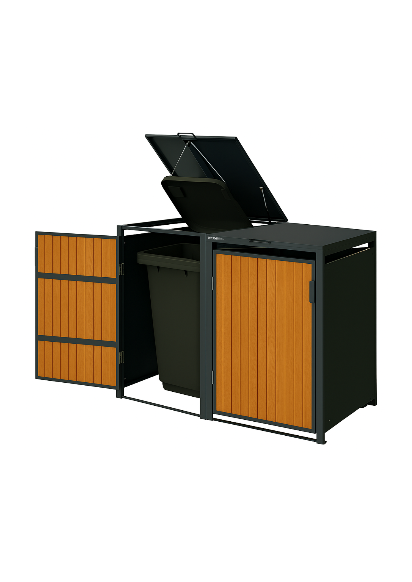 MaxBin Heavy-Duty Outdoor Detachable Waste Bin – Commercial-Grade Outdoor Waste Bin, Rust-Resistant & Large Capacity