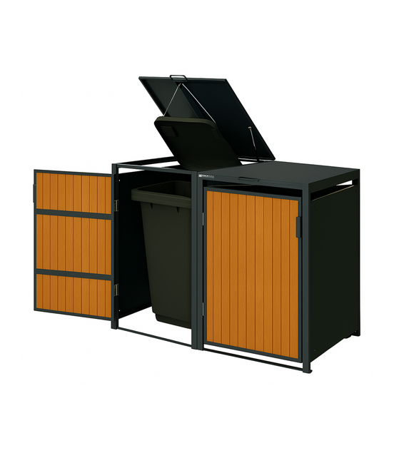 MaxBin Heavy-Duty Outdoor Detachable Waste Bin – Commercial-Grade Outdoor Waste Bin, Rust-Resistant & Large Capacity