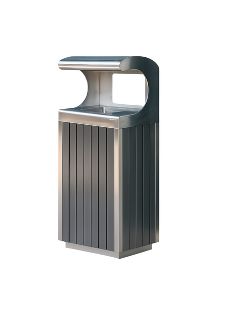 MaxBin Stainless Steel & WPC Outdoor Bin – Commercial-Grade Outdoor Waste Bin, Rust-Resistant & Large Capacity