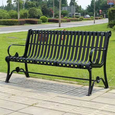 Vintage Cast Iron Outdoor Garden Bench – 150cm / 120cm with Solid Wood Slats