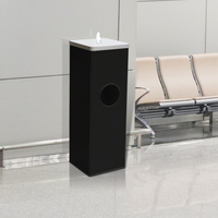 Floor-Standing Stainless Steel Wet-Wipe Dispenser with Disposal Bin – 300×300×900mm