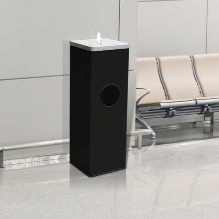 Floor-Standing Stainless Steel Wet-Wipe Dispenser with Disposal Bin – 300×300×900mm