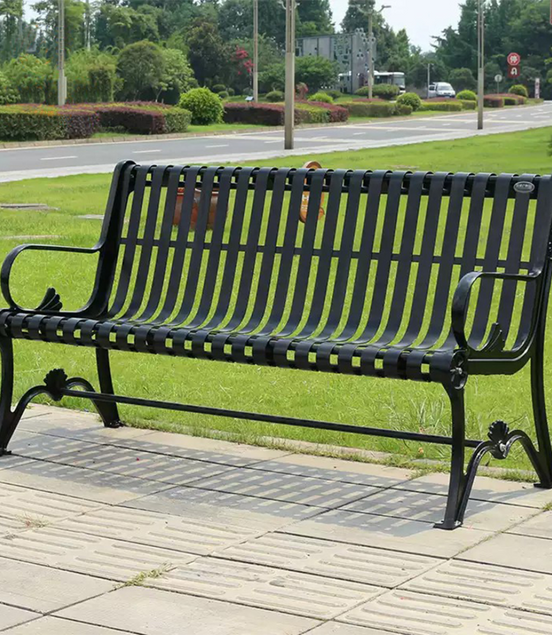 Vintage Cast Iron Outdoor Garden Bench – 150cm / 120cm with Solid Wood Slats