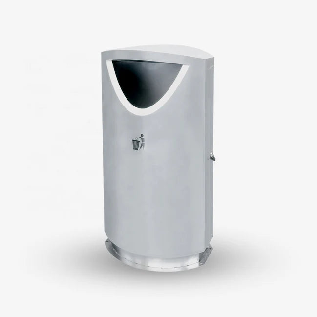 17-Gallon Commercial Stainless Steel Open-Top Trash Bin – Heavy Duty / Indoor-Outdoor