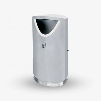 compare product 17-Gallon Commercial Stainless Steel Open-Top Trash Bin – Heavy Duty / Indoor-Outdoor