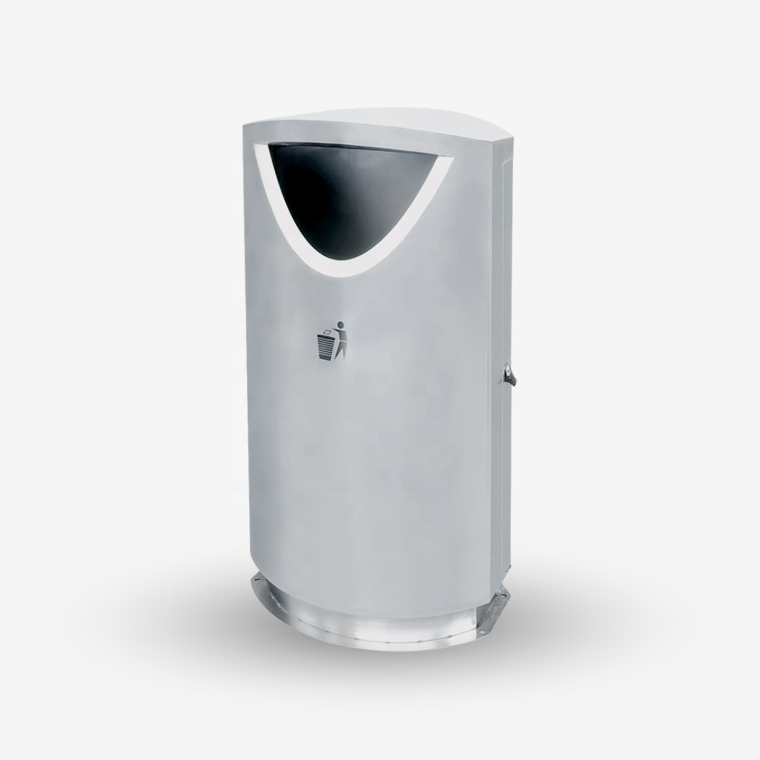 17-Gallon Commercial Stainless Steel Open-Top Trash Bin – Heavy Duty / Indoor-Outdoor