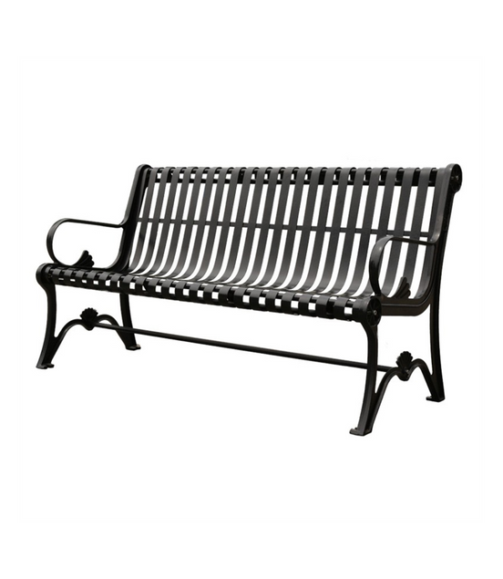 Vintage Cast Iron Outdoor Garden Bench – 150cm / 120cm with Solid Wood Slats