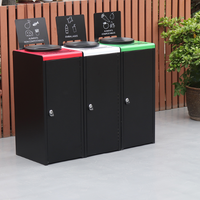 3 Compartment Indoor Recycling Bin – Stainless Steel Waste Sorting Bin for Offices, Malls & Public Spaces