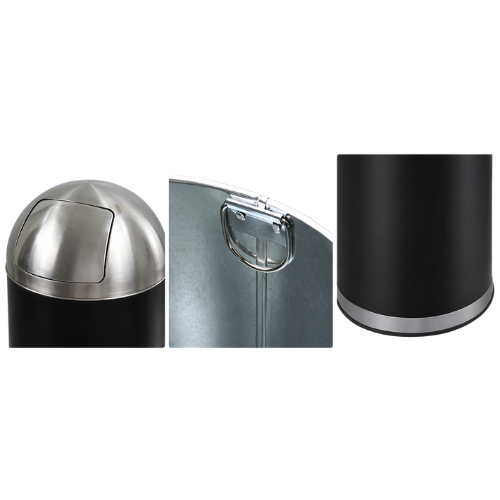 53L Stainless Steel Swing Lid Trash Bin – Commercial Indoor Waste Bin for Offices, Hotels & Public Spaces