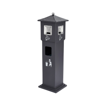 compare product Outdoor Stainless Steel Ashtray Bin Stand – Weatherproof Ashtray Bin (10L)