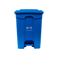 HospiPlus 45L PPE Disposal Pedal Bin – Hands-Free Clinical Waste Bin (Blue)