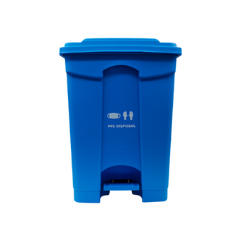 compare product HospiPlus 45L PPE Disposal Pedal Bin – Hands-Free Clinical Waste Bin (Blue)