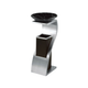 Luxury Curved Ashtray Bin – Stainless Steel Hotel & Lobby Cigarette Disposal Bin with Inner Liner