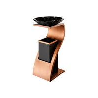 Luxury Curved Ashtray Bin – Stainless Steel Hotel & Lobby Cigarette Disposal Bin with Inner Liner