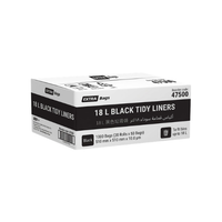 Black Tidy Bin Liners 18L / 27L / 36L – Heavy Duty Hygiene Garbage Bags (1000 Bags Carton)