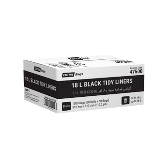 compare product Black Tidy Bin Liners 18L / 27L / 36L – Heavy Duty Hygiene Garbage Bags (1000 Bags Carton)