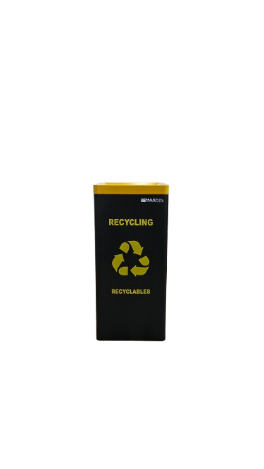 3-Colour Recycling Station – Durable Steel Waste Separation Bins