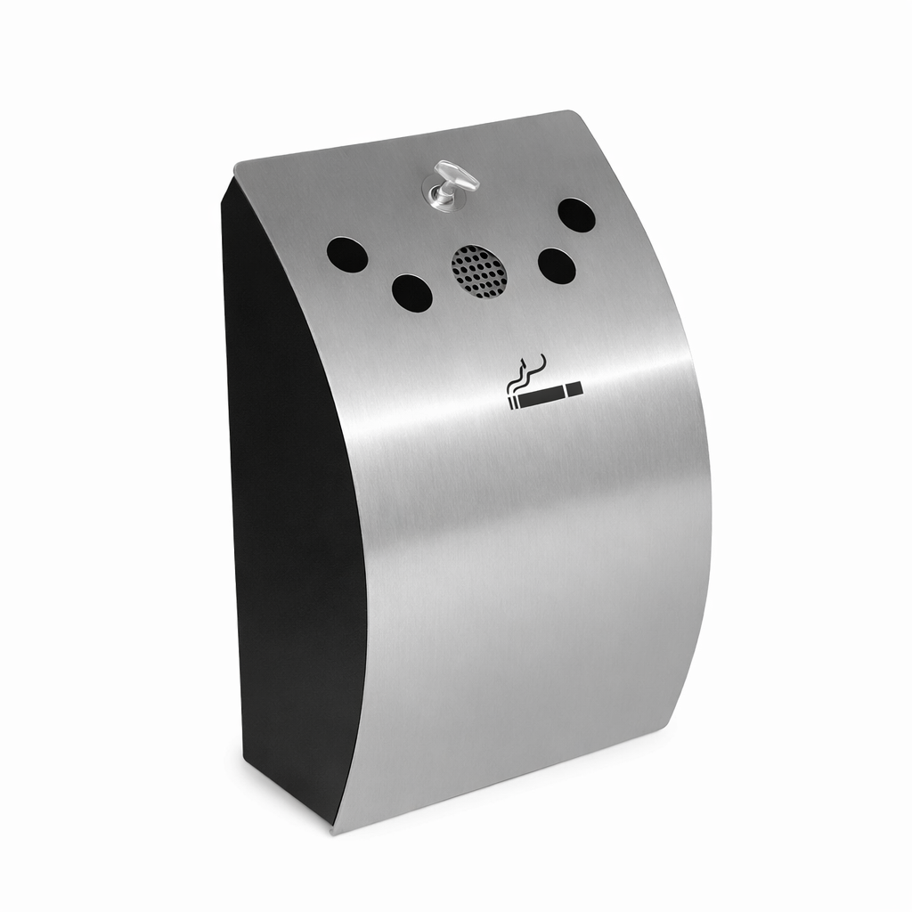 Stainless Steel Wall-Mounted Outdoor Ashtray Bin (352 × 245 × 142 mm)