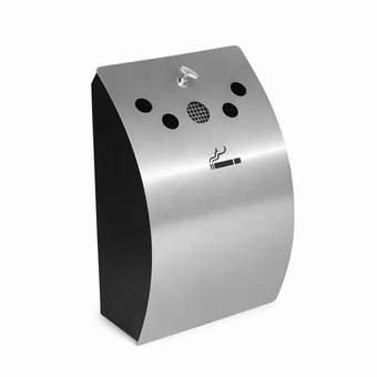 compare product Stainless Steel Wall-Mounted Outdoor Ashtray Bin (352 × 245 × 142 mm)