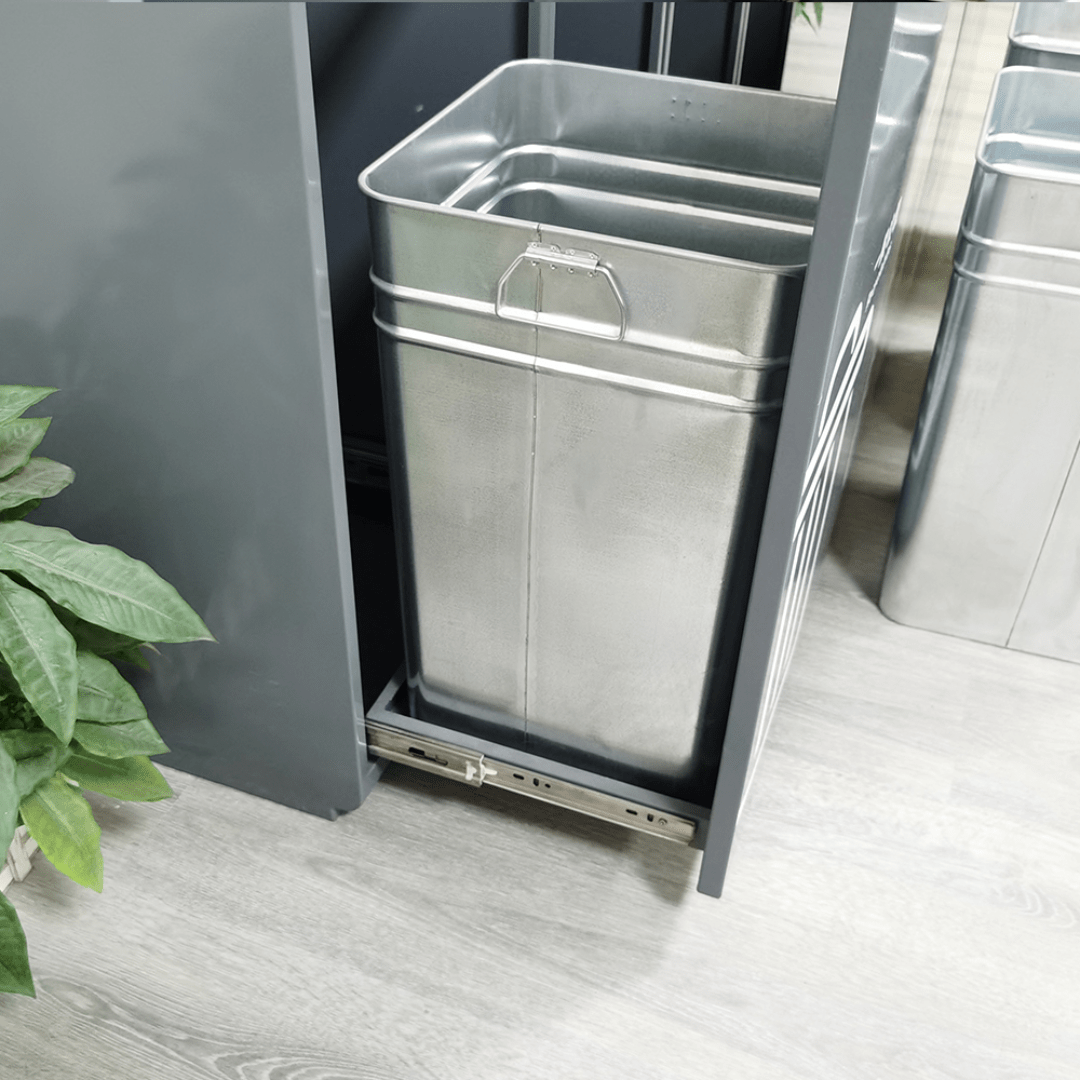 Custom Grey Recycling Waste Bin – Multiple Containers Indoor Dustbin - MaxBin