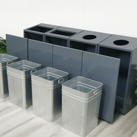 Grey Recycling Waste Bin – Multiple Containers Indoor Dustbin