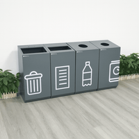 Grey Recycling Waste Bin – Multiple Containers Indoor Dustbin