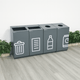 Grey Recycling Waste Bin – Multiple Containers Indoor Dustbin