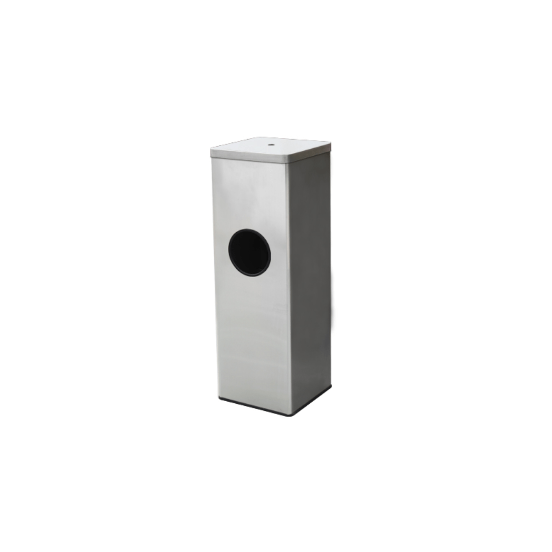 Floor - Standing Stainless Steel Wet - Wipe Dispenser with Disposal Bin – 300×300×900mm - MaxBin