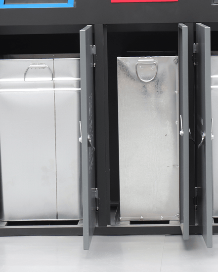 Galvanized Steel Outdoor Garbage Stand (MAX - HK335) – Eco - Friendly Street Waste Bin - MaxBin