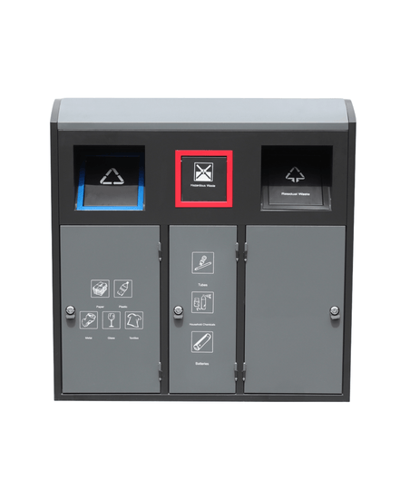 Galvanized Steel Outdoor Garbage Stand (MAX - HK335) – Eco - Friendly Street Waste Bin - MaxBin