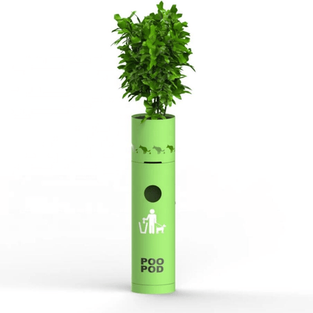 Galvanized Steel Outdoor Pet Trash Can – 120 cm Street Waste Bin with Inner Steel Liner - MaxBin