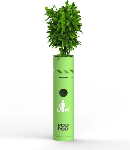 Galvanized Steel Outdoor Pet Trash Can – 120 cm Street Waste Bin with Inner Steel Liner - MaxBin